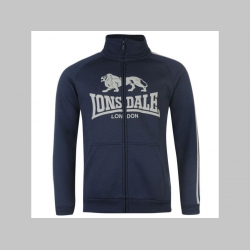 Lonsdale tmavomodrá  mikina na zips s vyšívaným logom a klokankovým vreckom vpredu